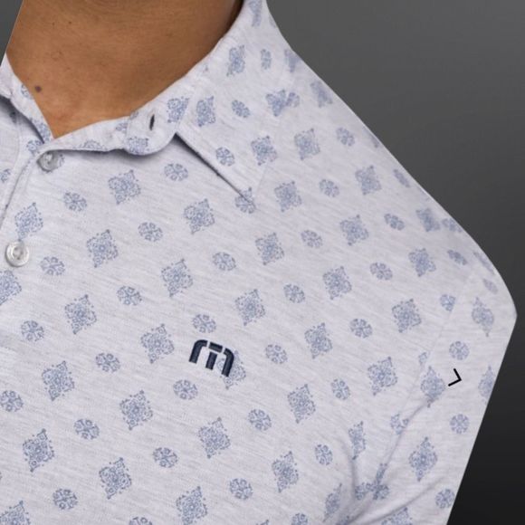 NWT Travis Mathew Atole Heather Light Gray Golf Polo Size XL - Picture 1 of 3